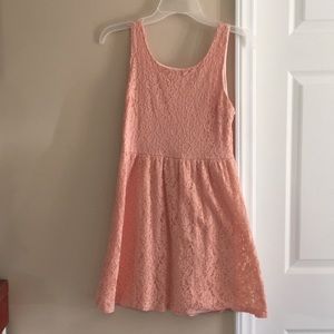 Pink lace dress
